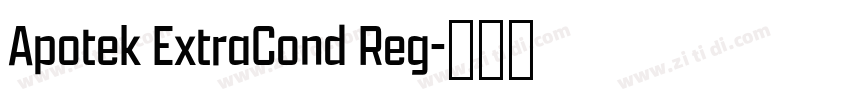 Apotek ExtraCond Reg字体转换